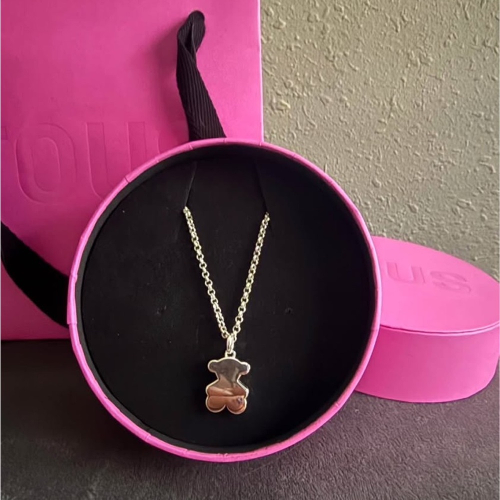 Tous Silver Bear Necklace